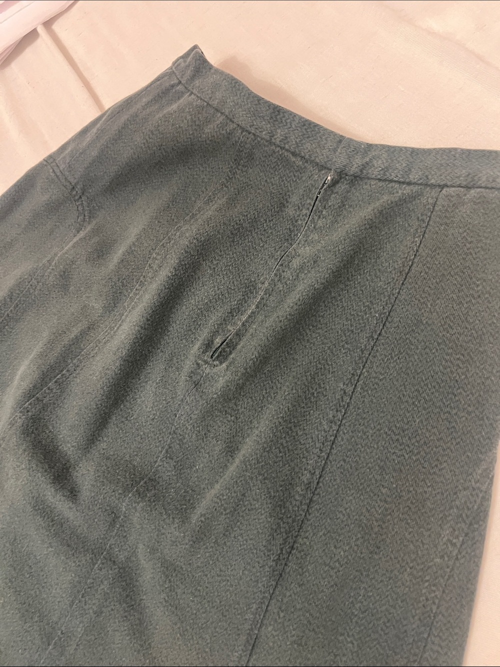 J. Crew Dark Green Midi A-Line Skirt - Picture 5 of 7